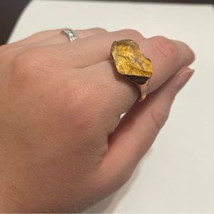 Copper Citrine Ring (size 7 3/4)